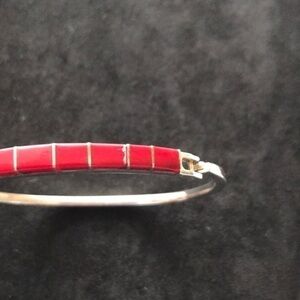 925‎ silver red design bracelet